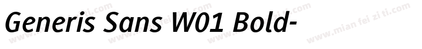 Generis Sans W01 Bold字体转换